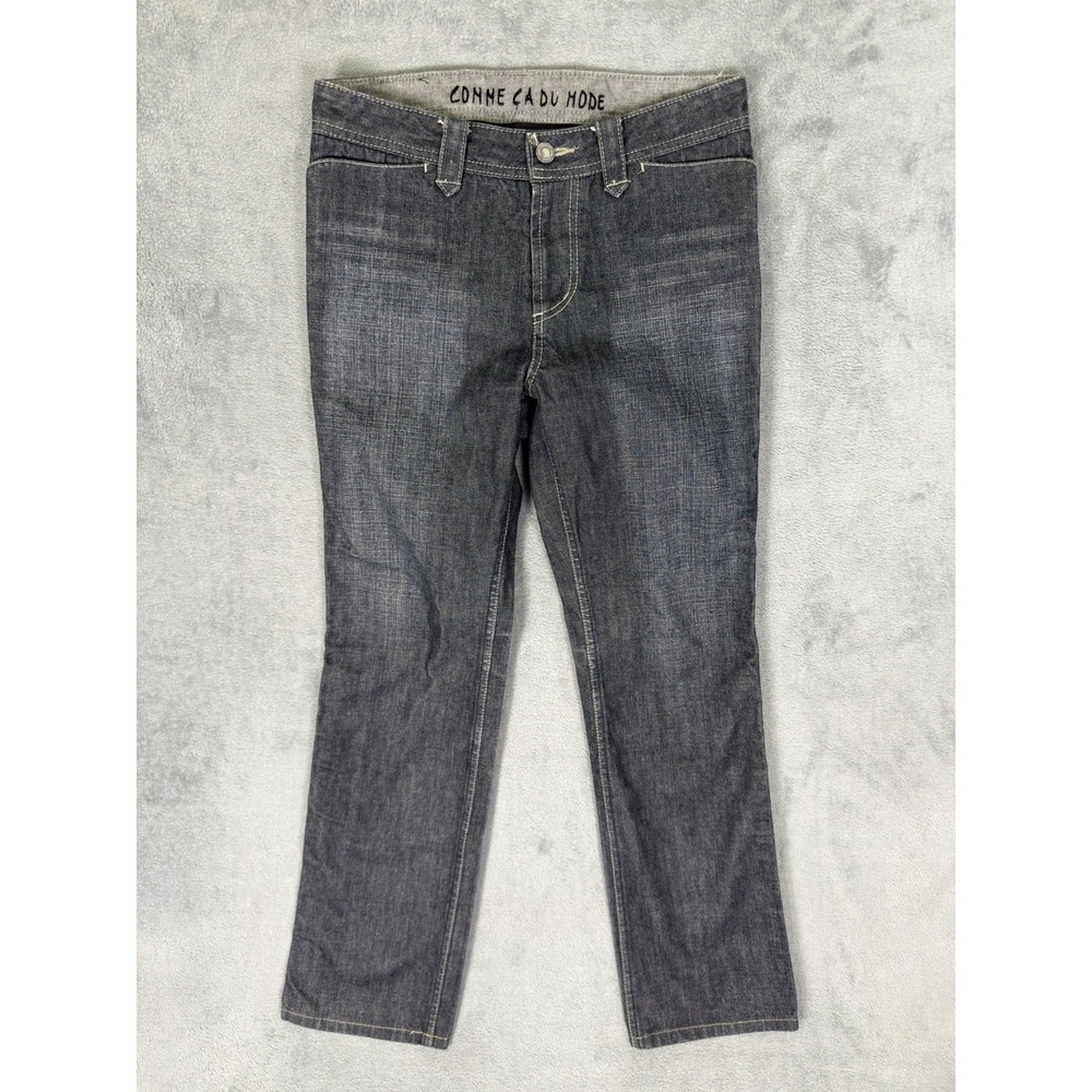 Comme Ca Du Monde Jeans Womens 9 Blue Low Rise Straight Japanese Selvedge‎ Denim